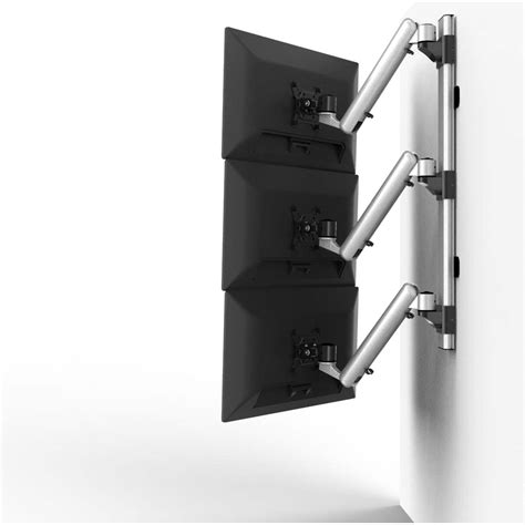 triple monitor wall mount  vertical adjustment