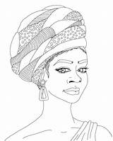 Coloring Headwrap sketch template