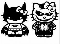 Hello Kitty Batman and Joker decal for cars window laptops tablets and