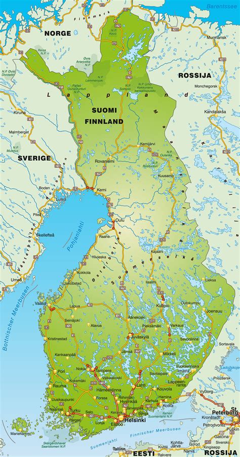 map  finland guide   world