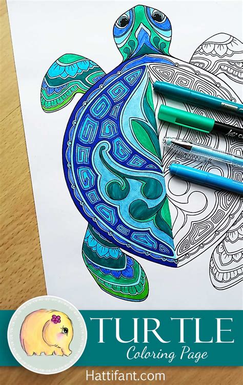 turtle mandala coloring pages printable  coloring pages