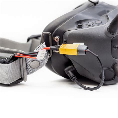 dji fpv goggle power cable short  strap mounted battery xt