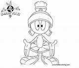 Marvin Martian Coloring Pages Print Tunes Looney Template sketch template