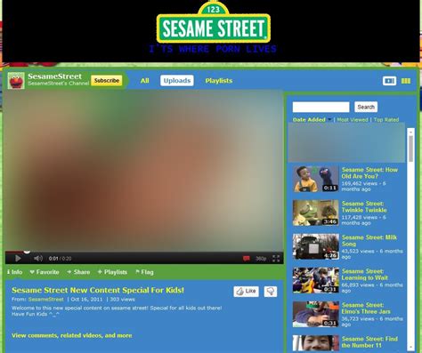 hackers bring unfriendly elements  sesame streets youtube channel