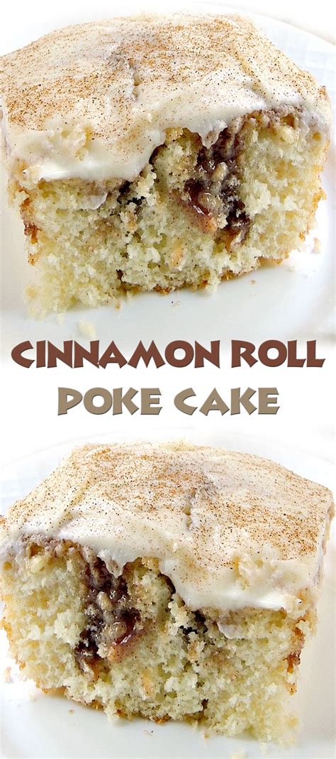 cinnamon roll poke cake recipe