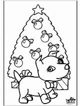 Christmas Coloring Dog Pages Puppy Funnycoloring Tree Puppies Santa Kitty Library Clipart Popular Advertisement sketch template