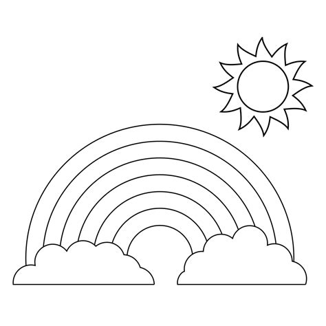 rainbow coloring  printable coloring pages