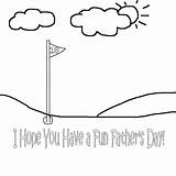 Father Golf Coloring Fathers Printables sketch template