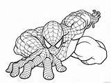 Spiderman Coloring4free sketch template