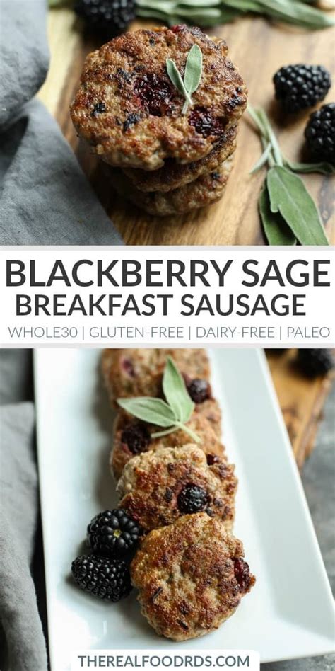 blackberry sage breakfast sausage recipe  images pork