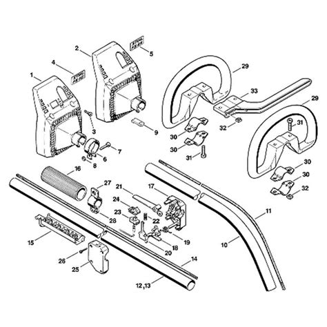 stihl fs  brushcutter fs parts diagram  drive tube fs  fs