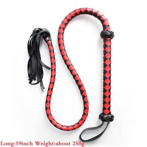 buy 59 inch high quality pu leather whip flogger