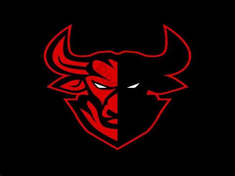 Modern Red Bulls Head Logo Icon Vector Graphic Vector
