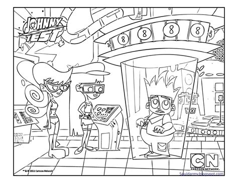 johnny test cartoons  printable coloring pages