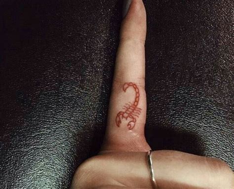Scorpion Tattoo Finger Tattoo For Women Small Finger Tattoos Finger
