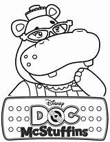 Doc Mcstuffins Coloring Pages Hallie Hippo Printable Color Christmas Kids Books Lambie Popular Book sketch template