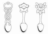 Spoon Coloring Pages Colouring Spoons Popular sketch template
