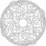 Coloring Pages Moon Sun Mandala Intricate Celtic Color Festival Christmas Celestial Bohemian Printable Getcolorings Adults Print Drawing Getdrawings sketch template