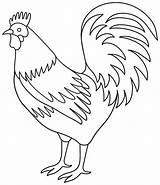 Rooster Coloring Pages Clip Printable sketch template