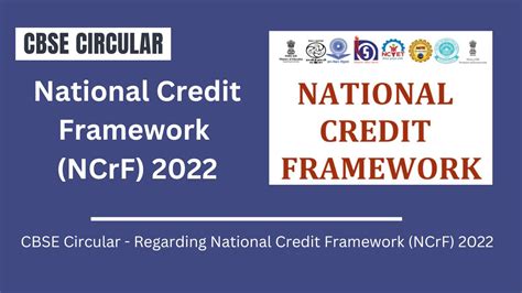 cbse circular  national credit framework ncrf