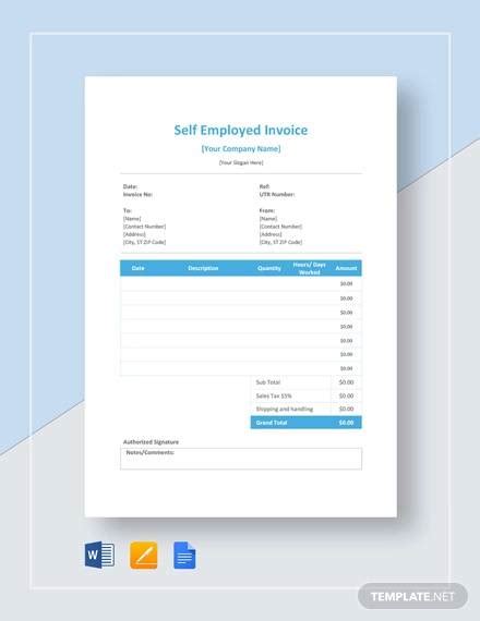 employed invoice samples templates   ms word
