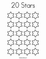 Coloring Stars 20 Number Star Pages Counting Twistynoodle Kids Color Outline Count Numbers Print Activity Sheets Tracing Preschool Worksheets Mini sketch template