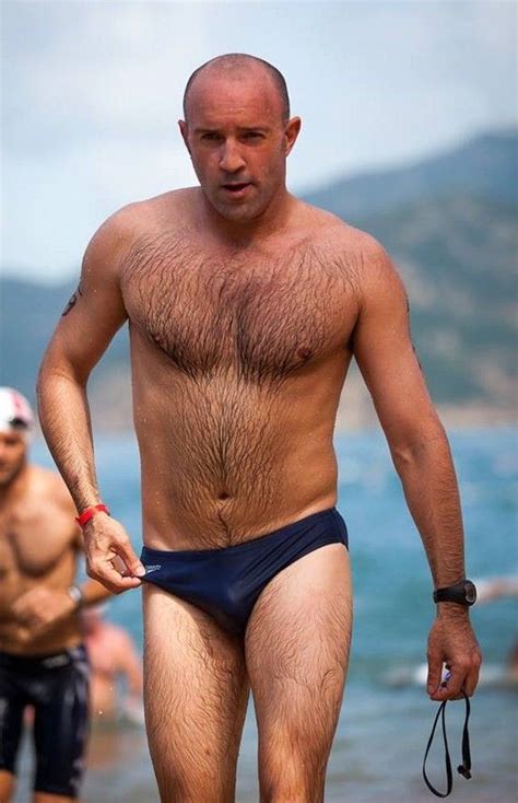 sexy older men hairy chest speedo wet bears dads and otters en 2019