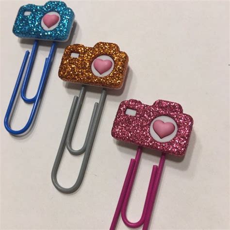 camera bookmarks photographer bookmarks  customccreationsbys paper clip bookmarks etsy