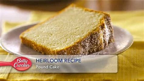 heirloom recipe pound cake bettycrockercom