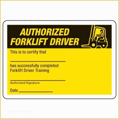 forklift certification card template   firearms training