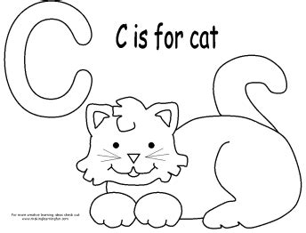 kids    cat colouring page