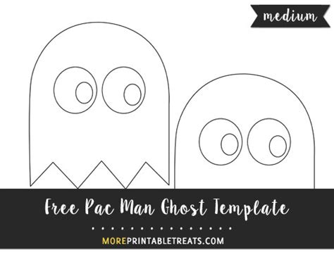 pac man ghost template medium