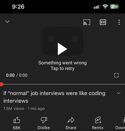 wrong tap  retry youtube error fix macreports