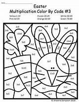 Multiplication Color Easter Grade Number 3rd Code Math Worksheets Coloring Sheets Pages Practice Facts School Tabelline Activity Kids Choose Board sketch template