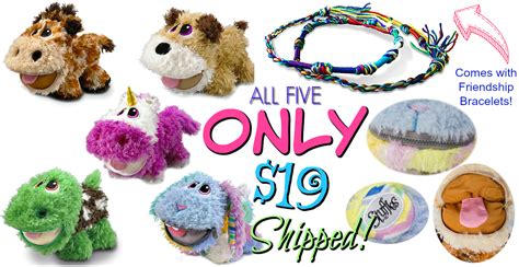 set   baby stuffies plush toys  friendship bracelets