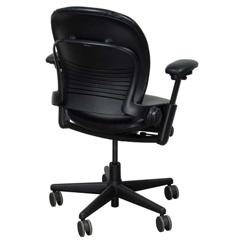 steelcase leap  leather task chair black national office interiors  liquidators