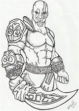 Desenhos Kratos Colorir Desenhar Dibujo Wesley Coloringcity Dragon Marã Goku Riyadi Deus Janey sketch template