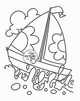 Coloring Yacht Pages Getcolorings sketch template