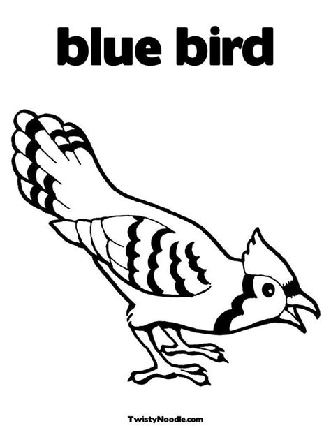 blue bird cartoon coloring home