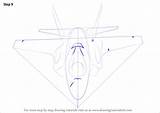 Lightning Step Drawing Draw Lockheed Martin Ii Jets Fighter sketch template