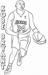 Coloring Kobe Bryant Lebron Malvorlagen Loisirs Bar Coloringfolder sketch template