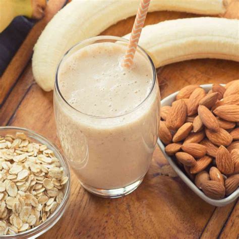 Banana Oatmeal Almond Protein Shake Promix Nutrition Blog