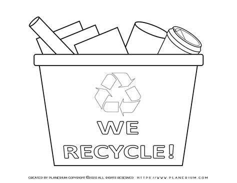 earth day coloring page  recycle planerium