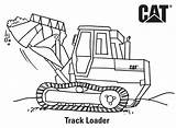 Coloring Pages Cat Caterpillar Loader Track sketch template