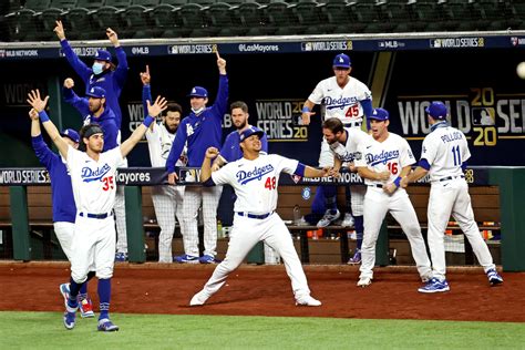 dodgers beat rays  snap  year world series drought inquirer sports