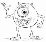 Coloring Mike Inc Wazowski Pages Monster Draw Printable Drawings Monsters Drawing Disney Things Supercoloring Sully Sheets Marker Stranger Sketches Challenges sketch template