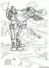 Coloring Pages Robots War Robot Colorkid Template Wars Big Assault sketch template