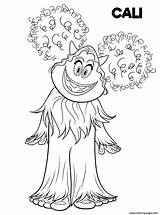 Smallfoot Coloring Pages Printable Cali Yeti Drawing Smiling Hand Kids Yet Cute Print Fun Adults sketch template