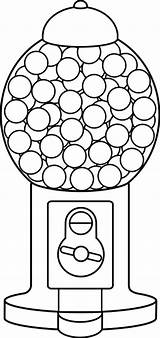 Gumball Machine Drawing Gum Bubble Coloring Getdrawings sketch template