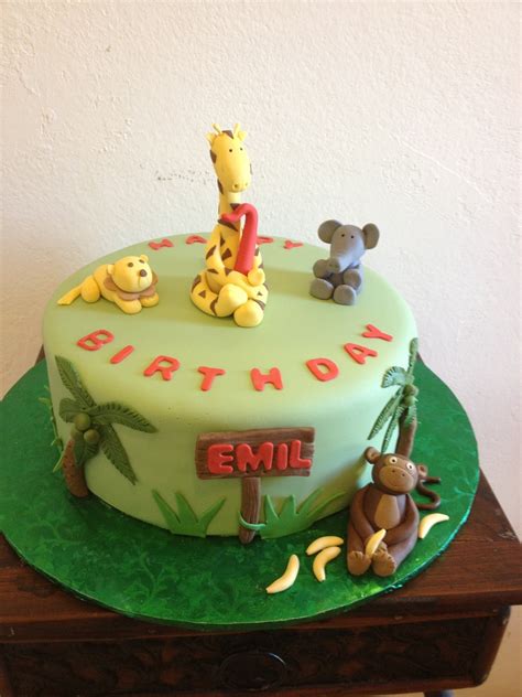 jungle theme birthday cake cakecentralcom